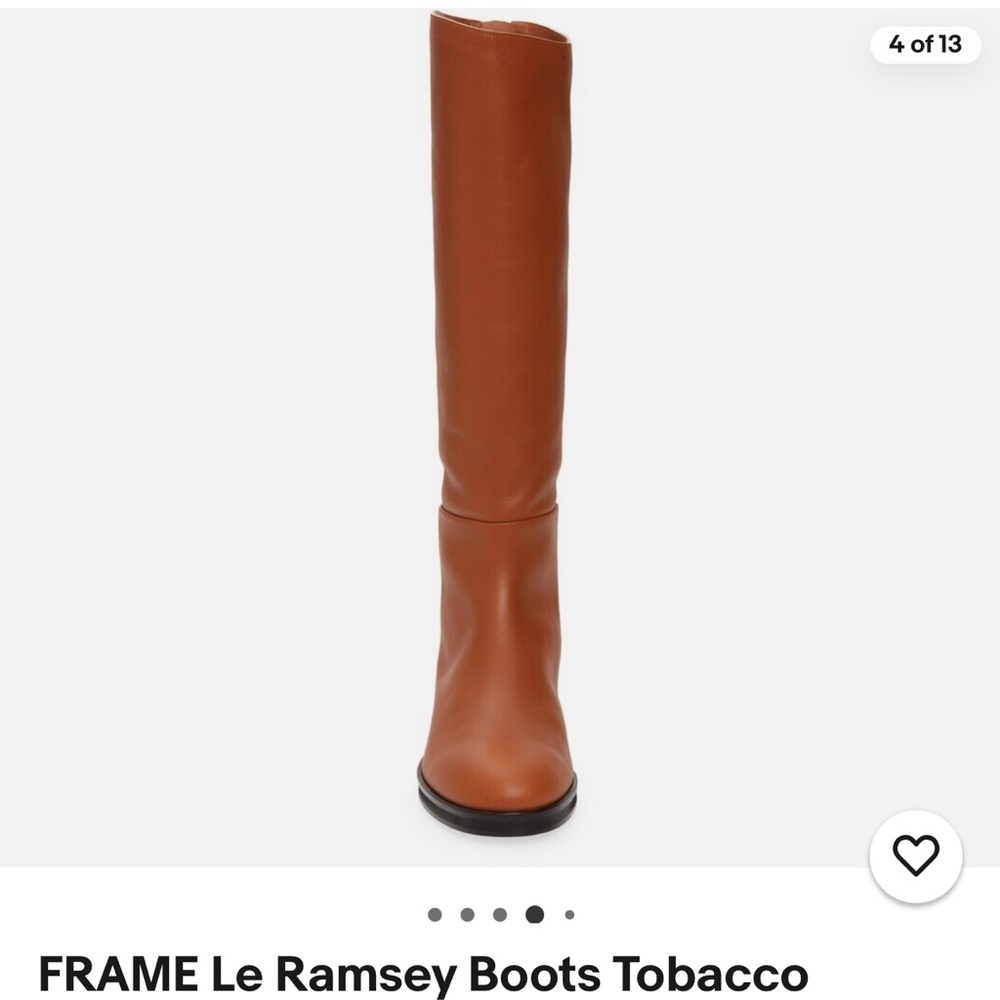 FRAME Le Ramsey Tobacco Boots Size 37